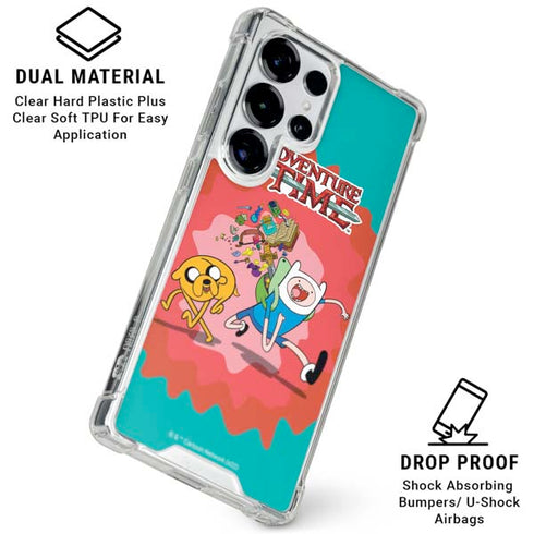 Adult Swim Adventure Time Jake and Finn Galaxy S25 Ultra Clear Case